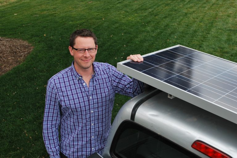 solar panel for electric lawn equipment