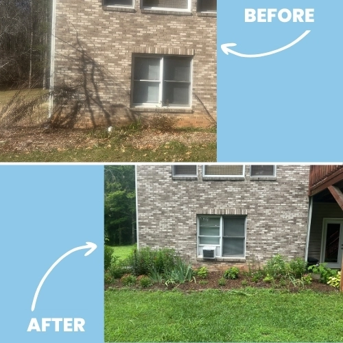 Lake Norman organic lawn and landscaping rehab