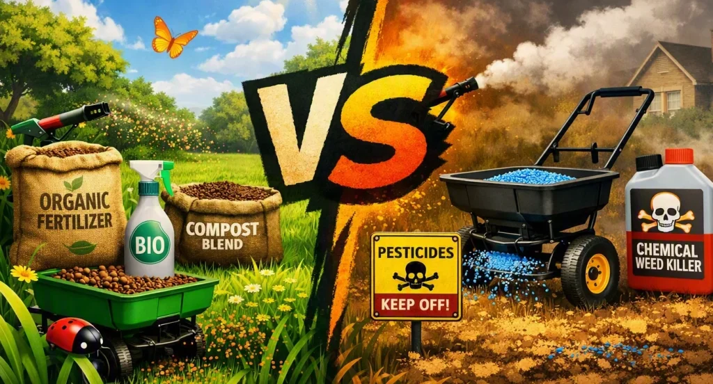 Organic vs. Conventional Lawn Care in Northern Colorado: Which One Is Actually Better? 1 Organic vs. Conventional Lawn Care in Northern Colorado