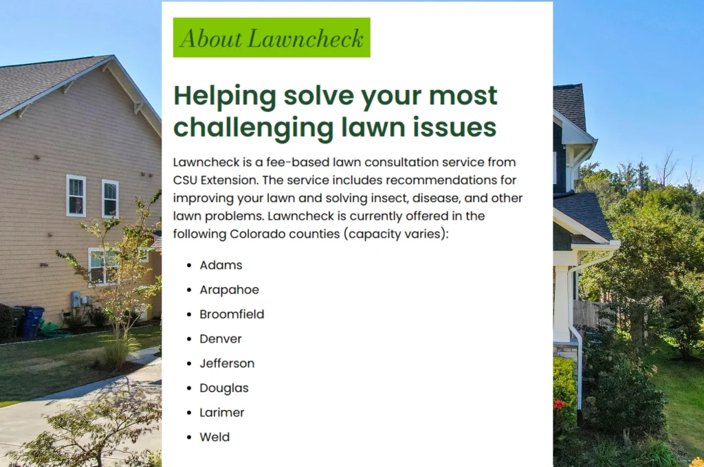 CSU Extension's Lawncheck: What It Actually Is, and the Free Colorado Lawn Resources Worth Knowing 1 CSU's Lawncheck and the free Colorado lawn resources